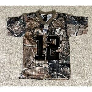 New! On Field AARON RODGERS Realtree Jersey GREEN BAY PACKERS, #12, Youth Small